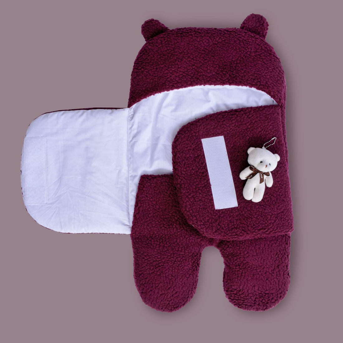 Winter Baby Swaddle Leggy/ Baby Blanket Wrap-Maroon