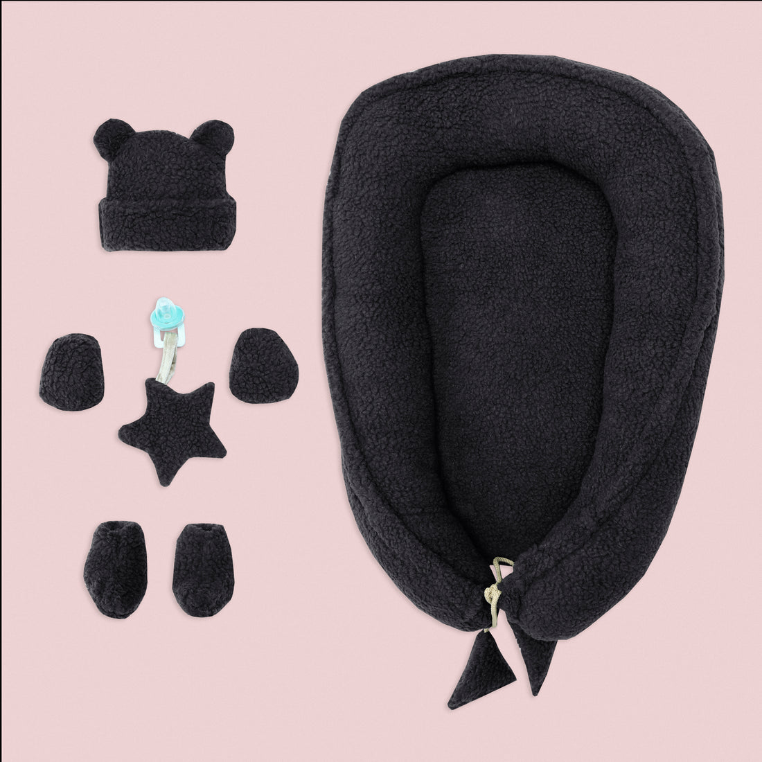 Sherpa Baby Nest Set-Black