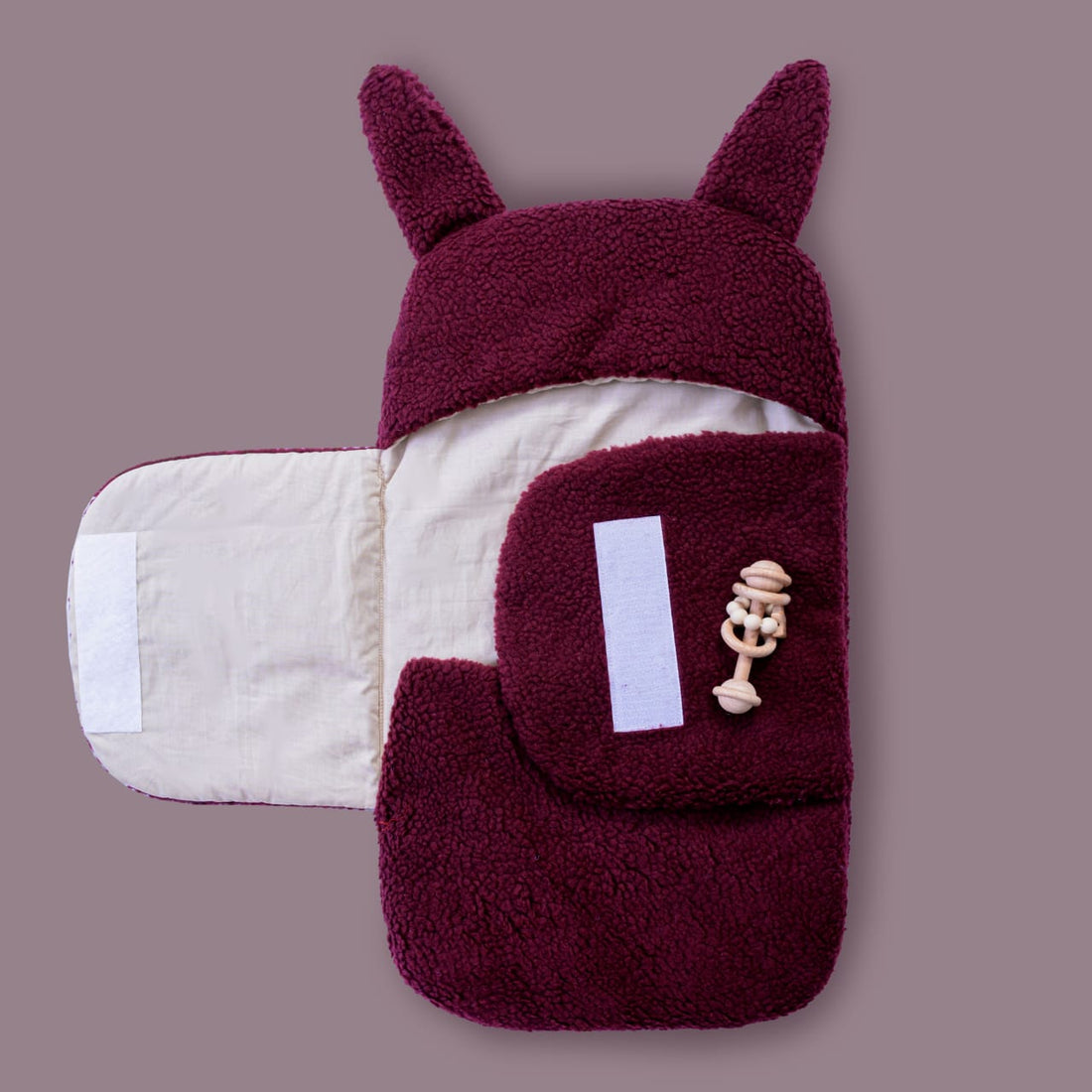 Winter Baby Swaddle/ Baby Blanket Wrap-Maroon