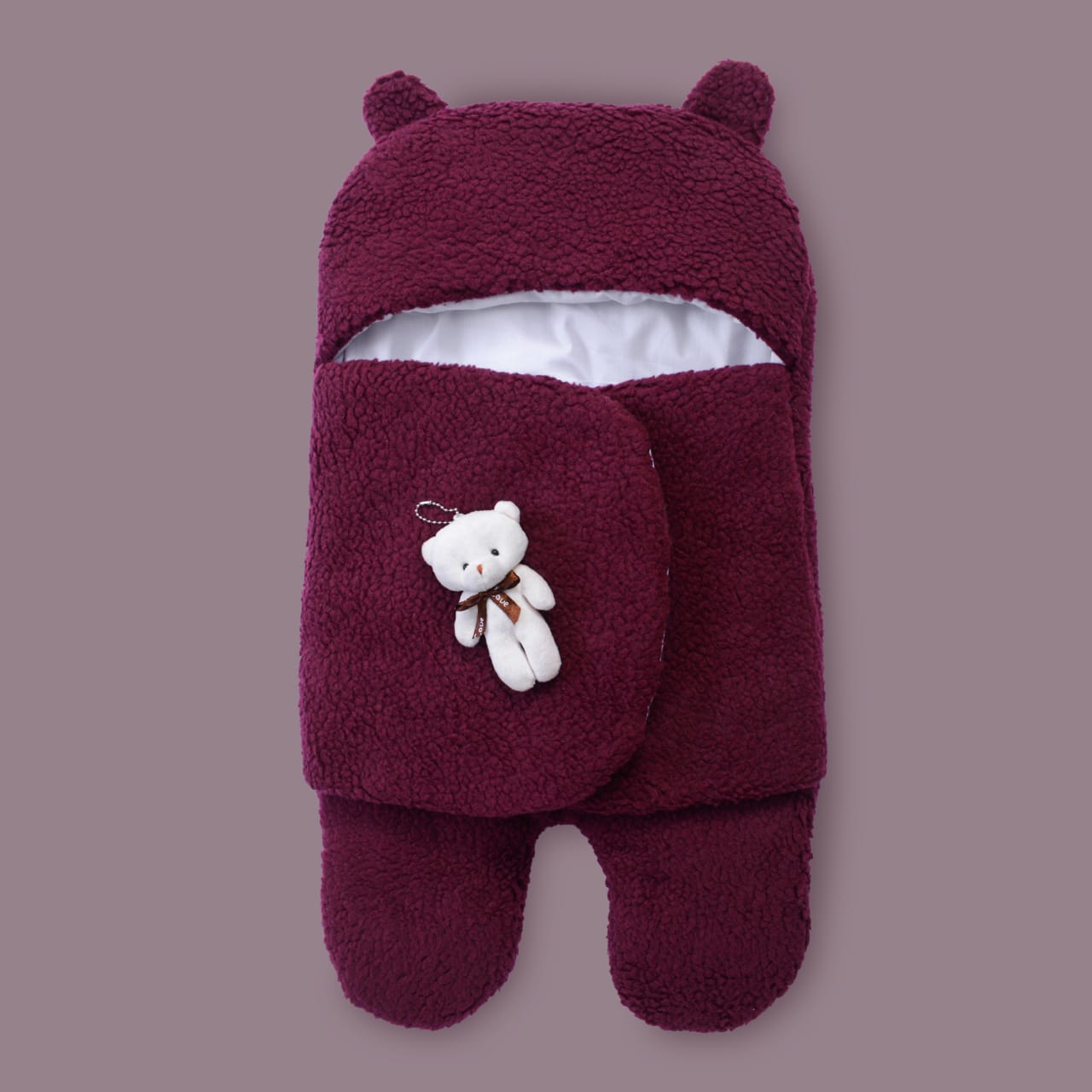 Winter Baby Swaddle Leggy/ Baby Blanket Wrap-Maroon